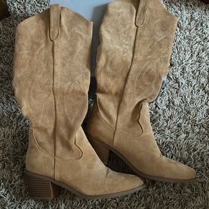 Tan cowboy boots